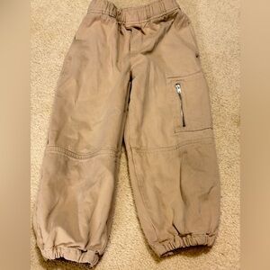 Zara Kids Tan Cargo Jogger Pants